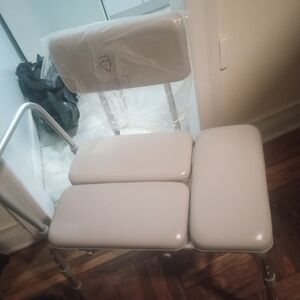 Adjustable Gray Bath Transfer Bench